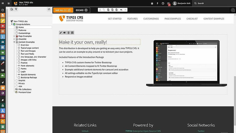 Oberflaeche TYPO3